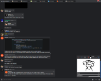 A screenshot of nertivia's main chat view with the drawing pad in view