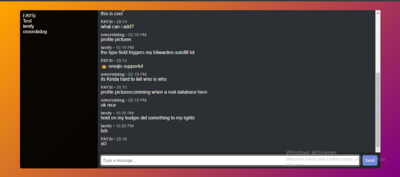 First chat version