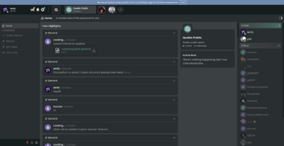 Space "Home" Tab